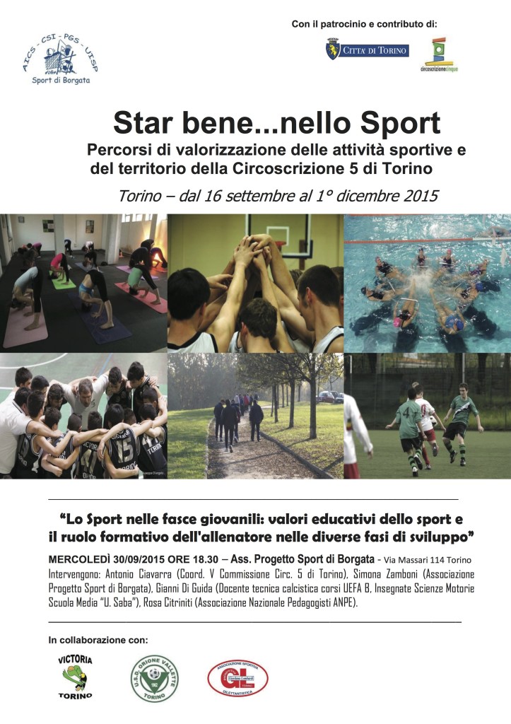 locandina Star bene nello Sport_seminario Sport di Borgata