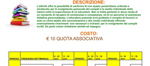 Studio assistito stagione 2015 / 2016