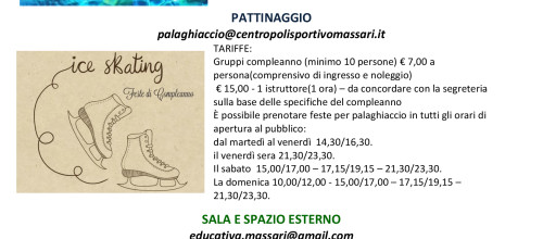 Feste di compleanno al Centro Polisportivo Massari