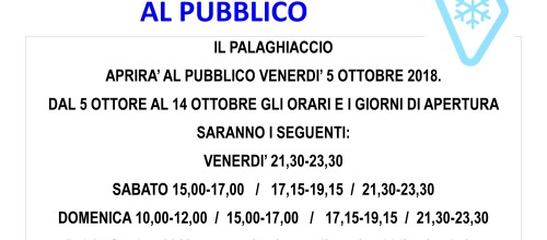 APERTURA PALAGHIACCIO 2018-19