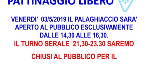 AVVISO ——- PATTINAGGIO LIBERO   ——-