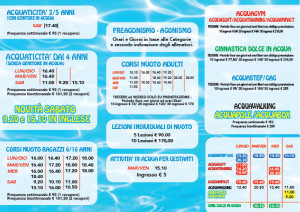 Volantini piscina